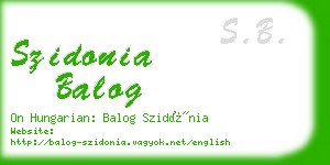 szidonia balog business card